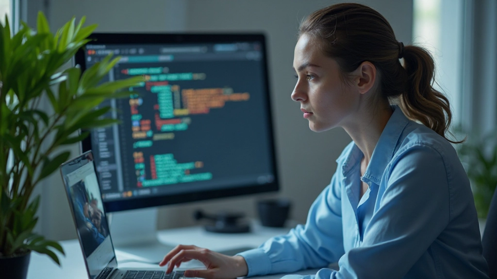 Специалист изучает контейнеризацию приложений на компьютере