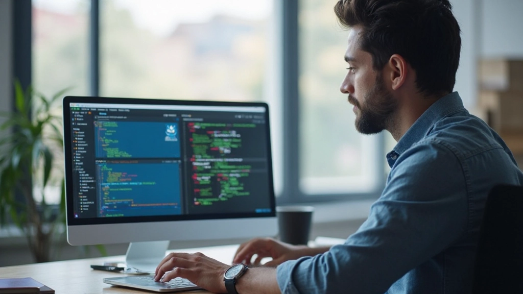 Профессиональное фото разработчика, работающего с контейнеризацией в современном офисе